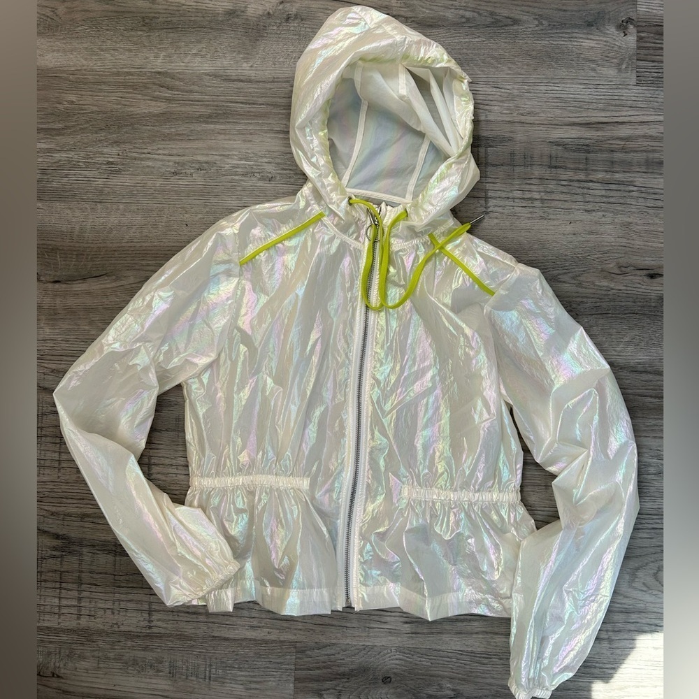 Candie's Pink Chevron Tag Iridescent Jacket Sz M